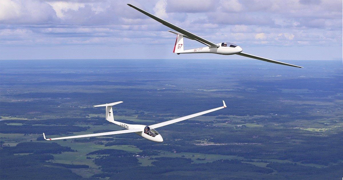 Segelflygplan i luften